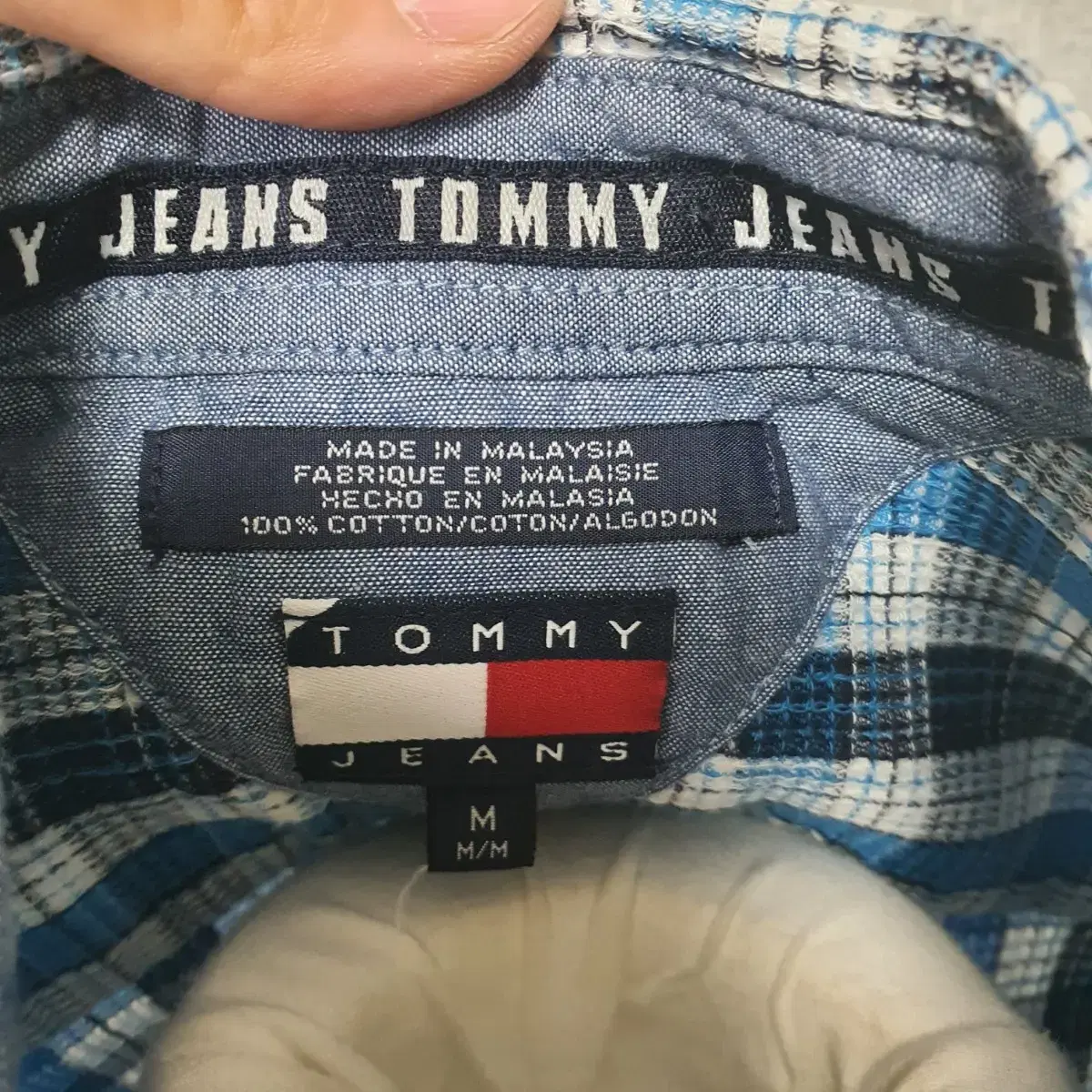 가격인하 (js447) M~L 타미진 반팔 셔츠 . TOMMY JEANS