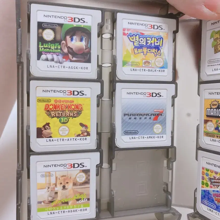 닌텐도 3ds xl 화이트(순정) 랑 게임팩 15종