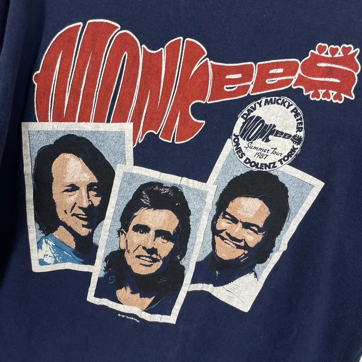 80s 90s 1987년도 몽키스 monkees 티셔츠