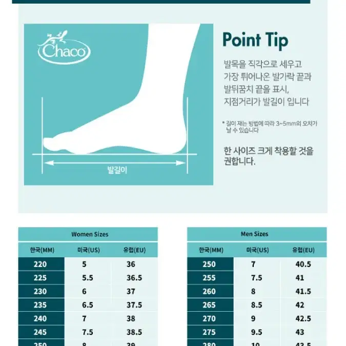 차코 샌들 여성용 