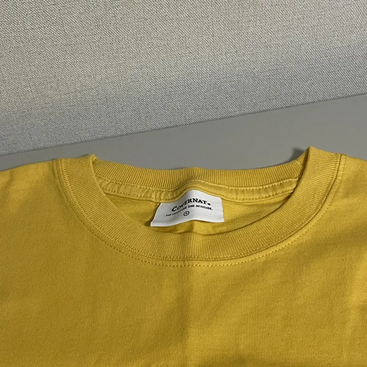 [미착용새상품] 커버낫 S/S JERSEY LOGO TEE YELLOW