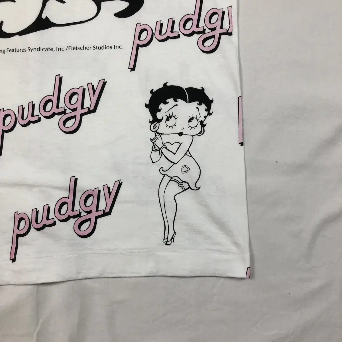 90s 베티붑 베티부프 betty boop 카툰 pudgy 반팔티