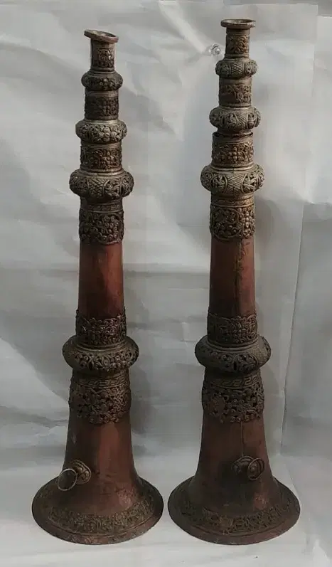 (세일) 티벳 적동 대형 둥첸 (Dungchen) 2점 일괄판매