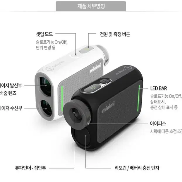 새상품 무배)캐디톡 미니미(골프거리측정기)+하드케이스 세트