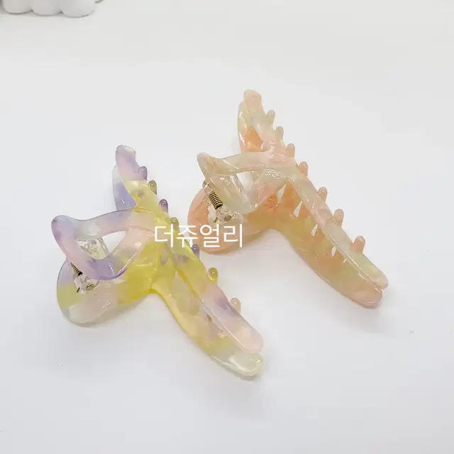 아크릴 마블 꼬임집게핀