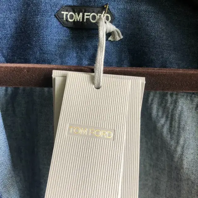 정품) NEW 톰포드 Tom Ford 견장 데님 셔츠