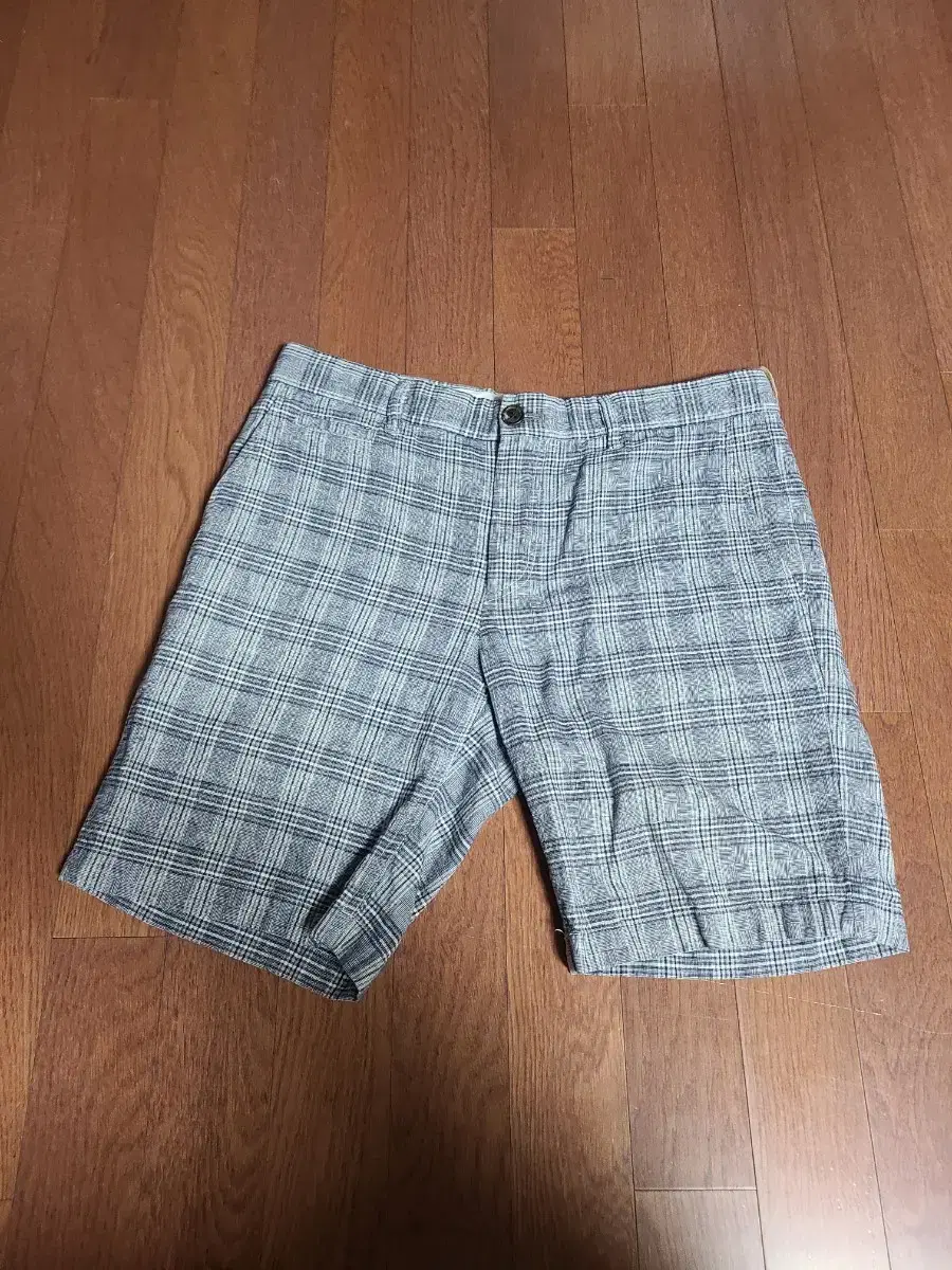 DKNY Shorts Linen Check 32