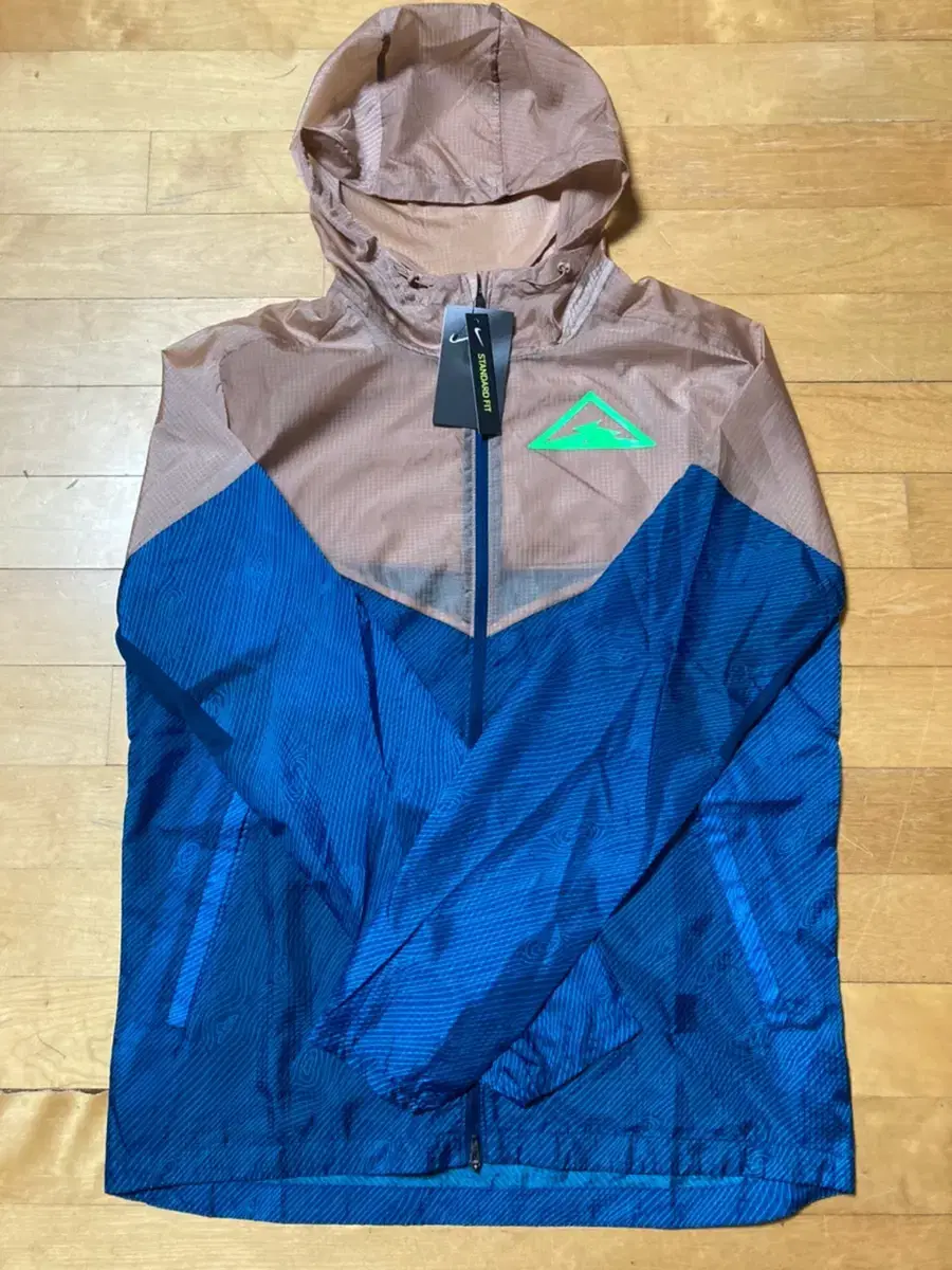 [S M] Nike Trail Windrunner Hoodie Zip-Up Khaki Bloo