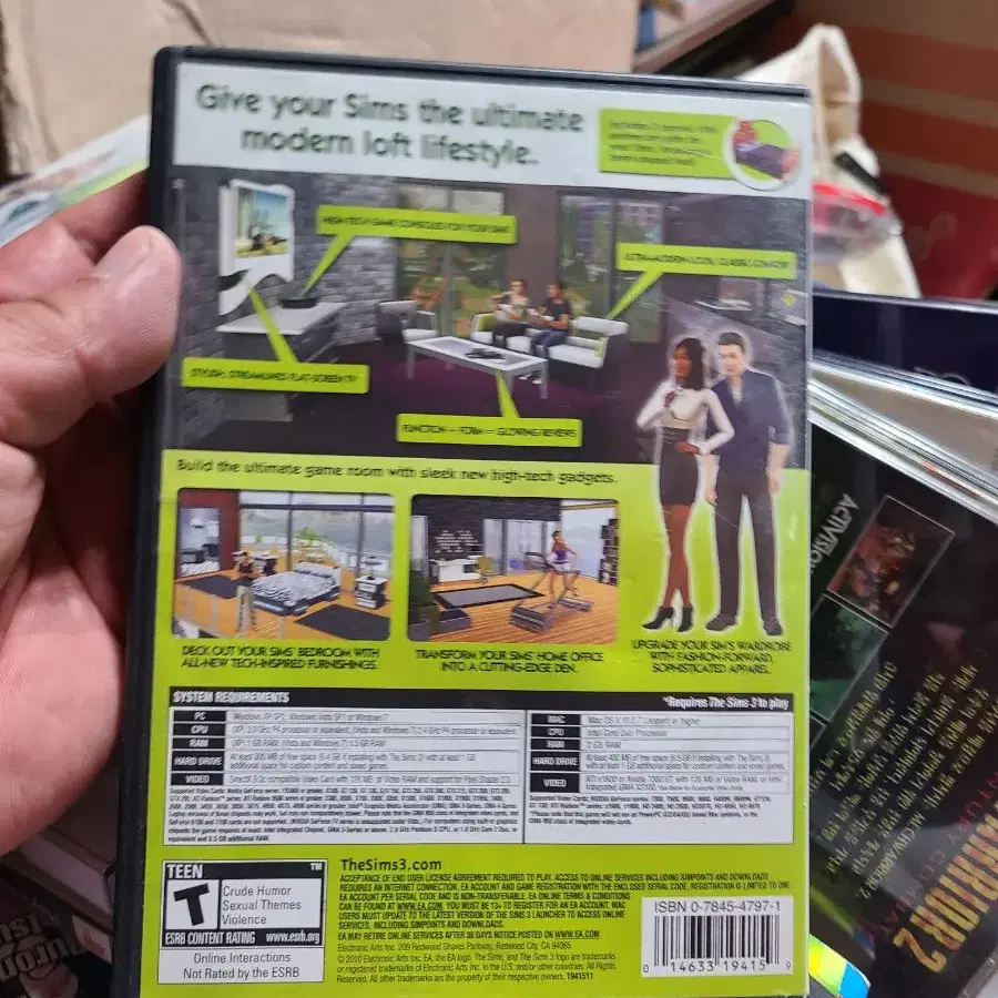 PC게임 The SIMS3 HIGH-END LOFT STUFF메뉴얼영어