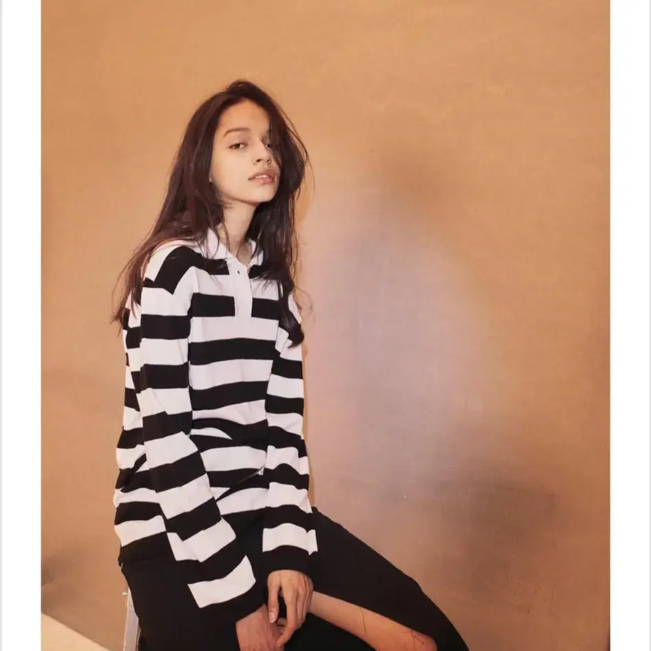 인디고칠드런 KNITED STRIPE POLO SHIRT