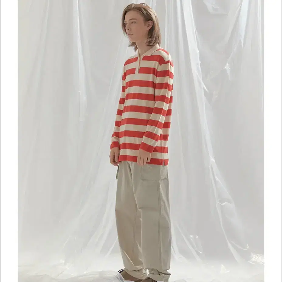 인디고칠드런 KNITED STRIPE POLO SHIRT