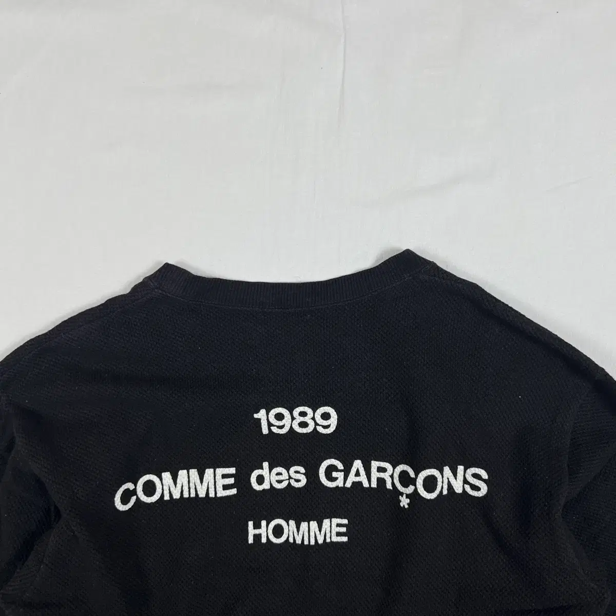 80s 89년도 꼼데가르송 옴므 cdg 로고 긴팔티셔츠