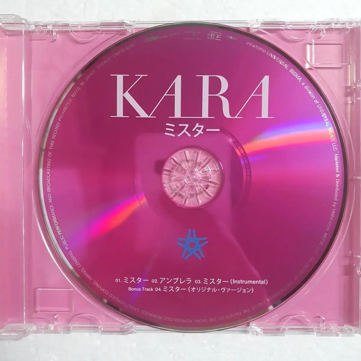 카라 KARA 미스터 Mr 일본 싱글 보너스트랙반 CD 중고