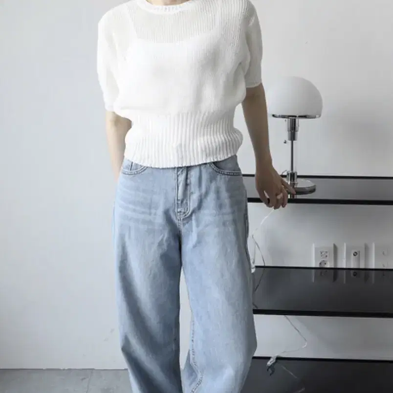 디오어 Puff Crop Half Knit_ivory