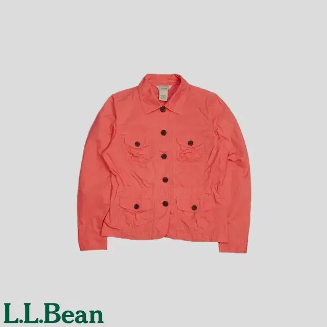 L.L BEAN 엘엘빈 코랄 핑크 포포켓 코튼 자켓   SIZE WOMA