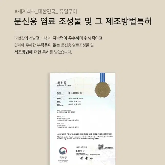 스킨 나노엠보용20개 컬러문신용 염료색소 인증허가색소 10g 인증색소