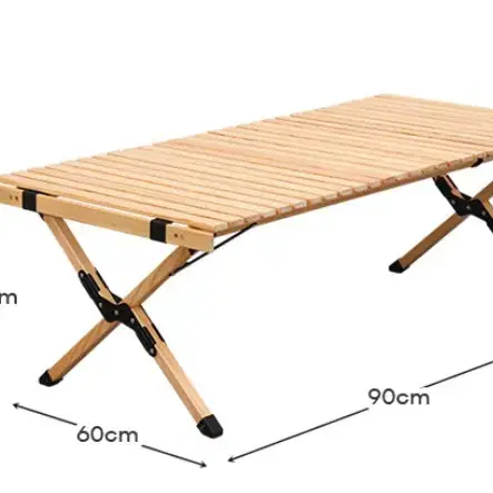 감성캠핑 차박 우드 롤 테이블 120 (미개봉)