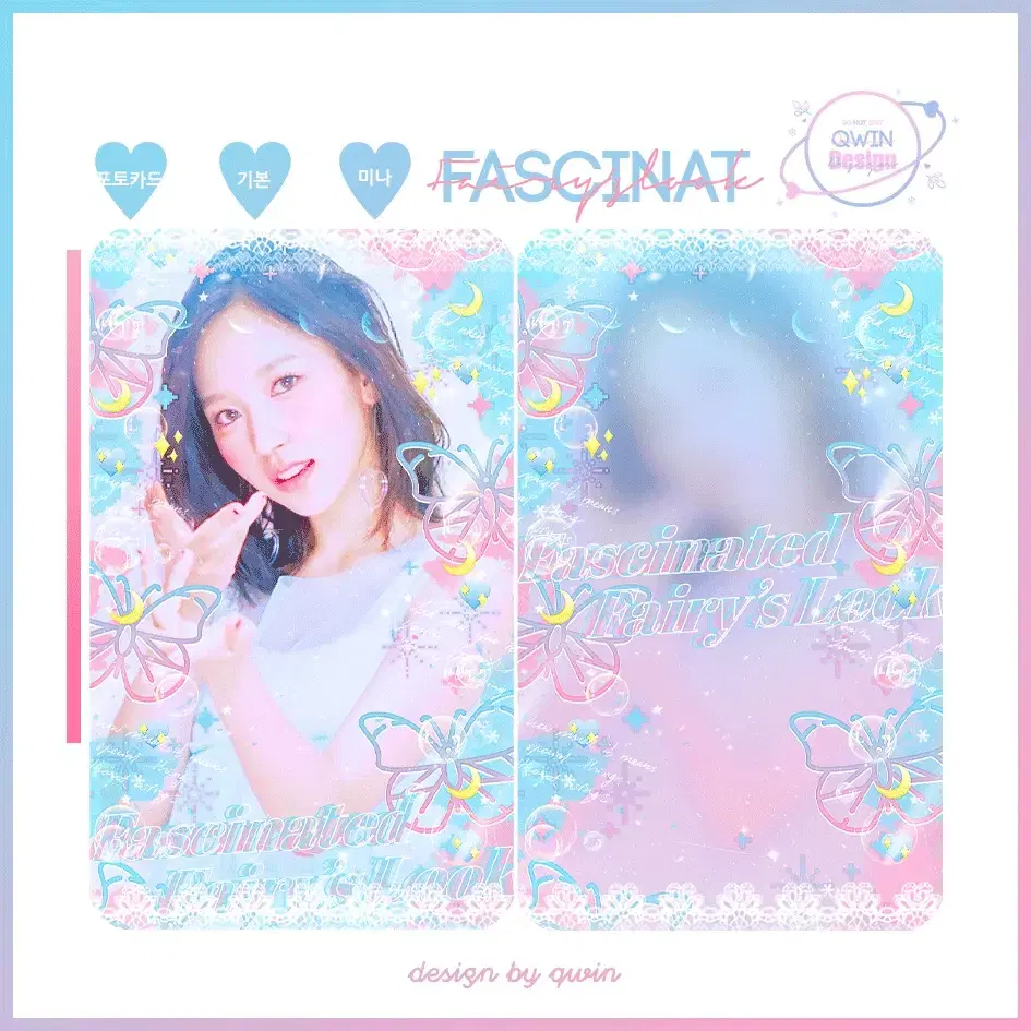 Twice mina fascinat hologram photocards