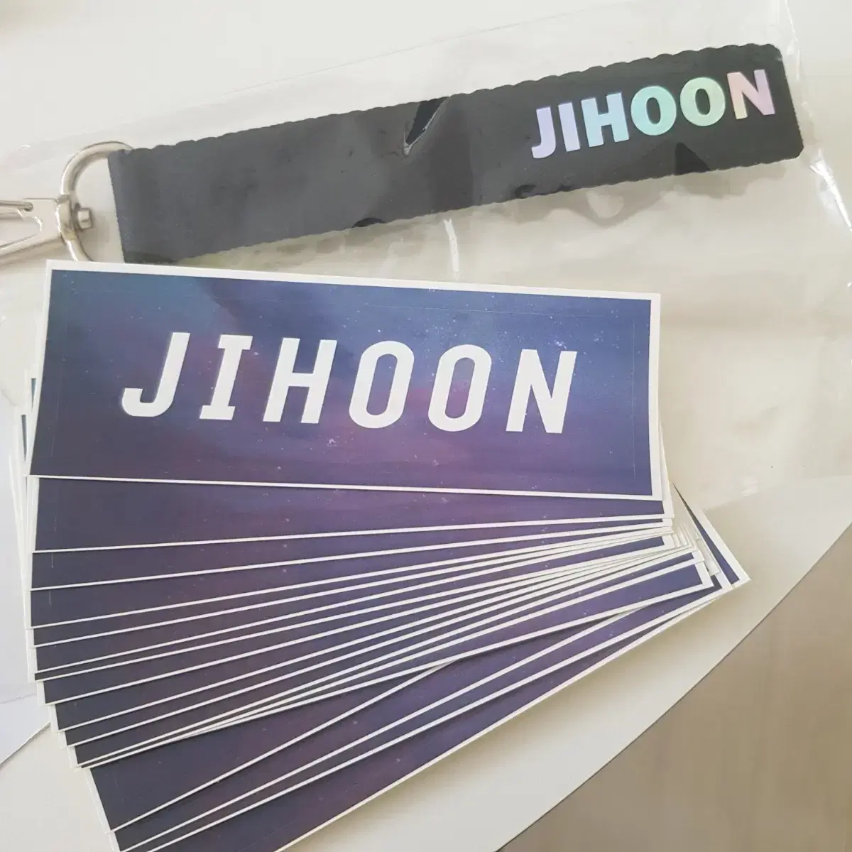 Postage not included jihoon name sticker hologram keyring