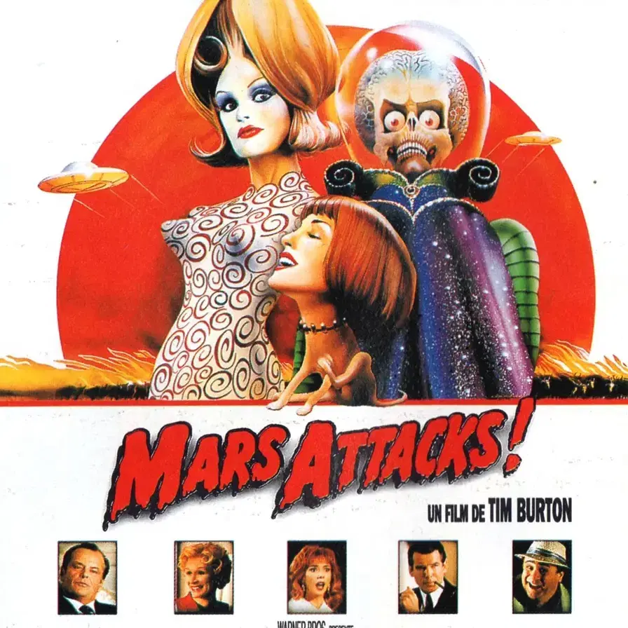 1990s Mars attacks 화성침공 빈티지 티셔츠