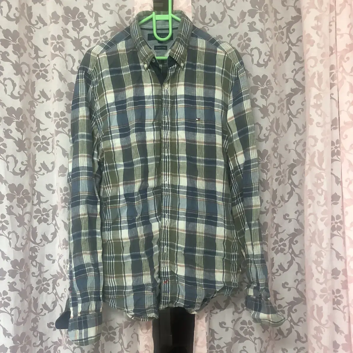 Tommy Hilfiger Check Linen Shirt Linen Shirt 95-100