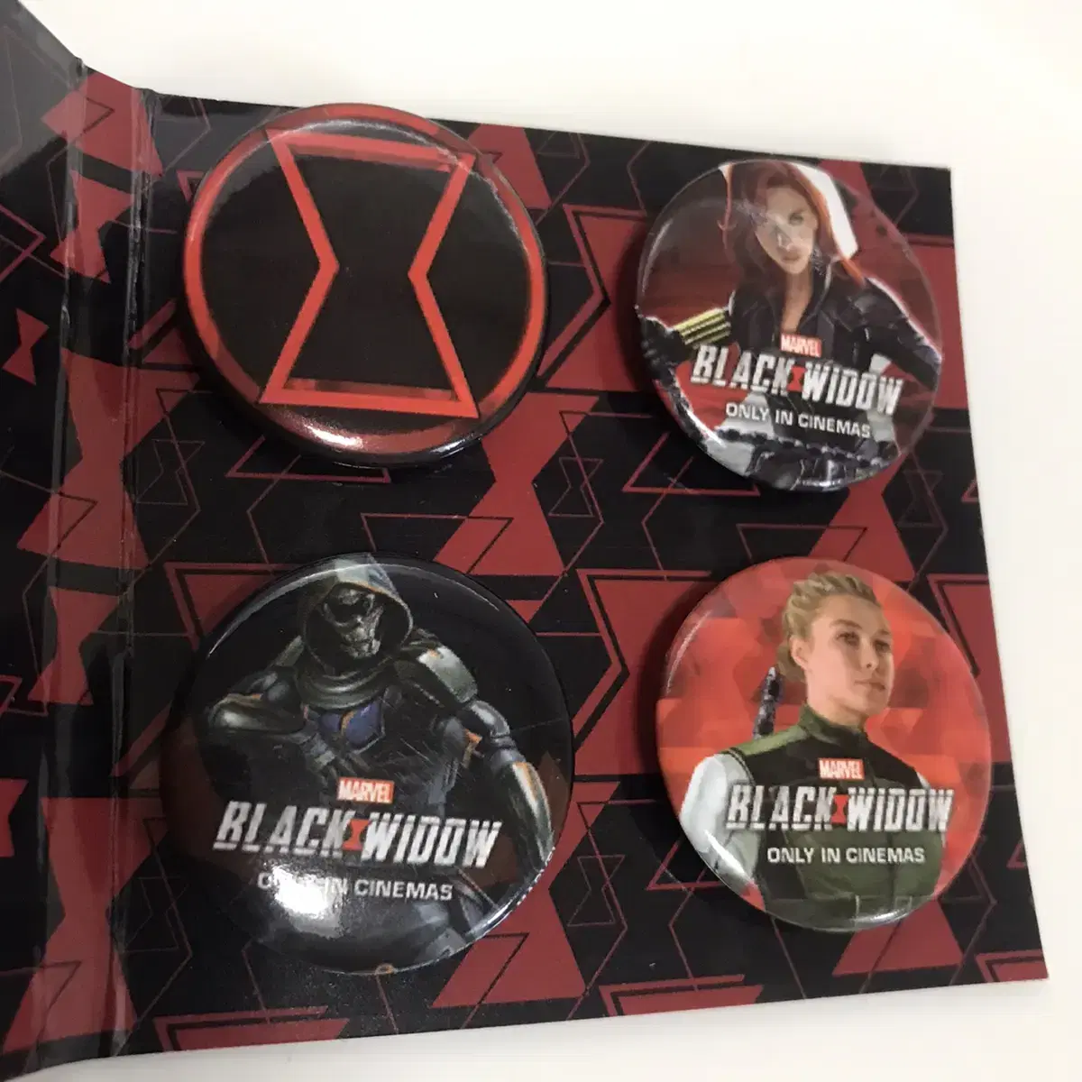 New) Marvel Goods Black Widow Merchandise Button Badge Set