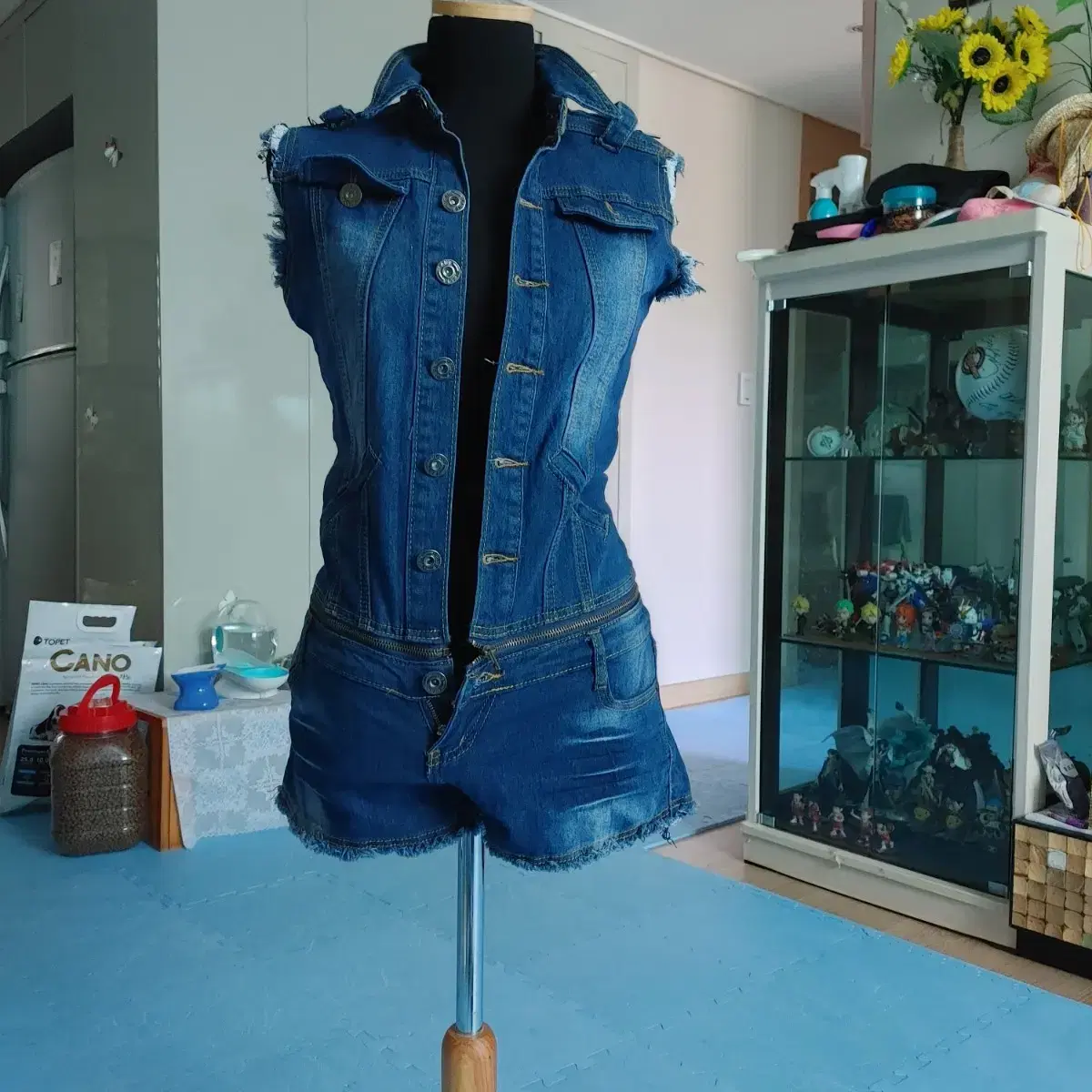 denim jumpsuit