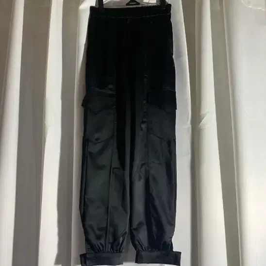 카고팬츠 black silk string cargopants