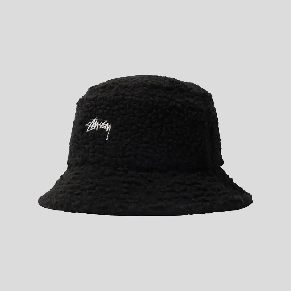 STUSSY SHERPA BUXKET HAT BLACK SIZE L/XL