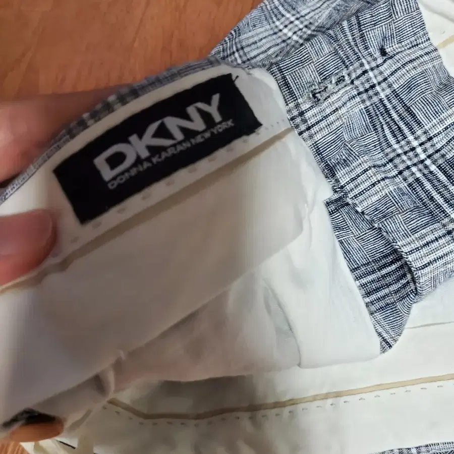 DKNY 반바지 린넨 체크