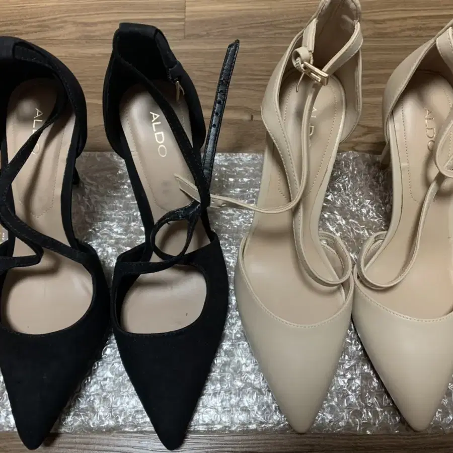 알도 ALDO 구두 힐 스틸레토 뮬 블랙 베이지 36