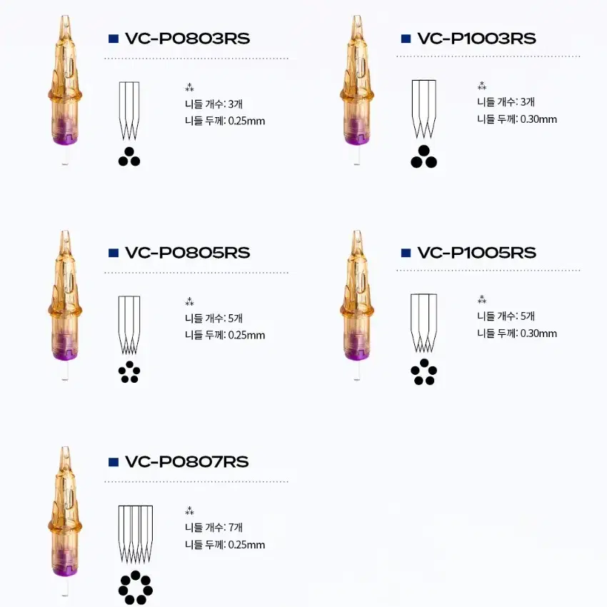 VC-P0601RL(20)V-셀렉트 니들 타투 문신머신전용 V셀렉트20개