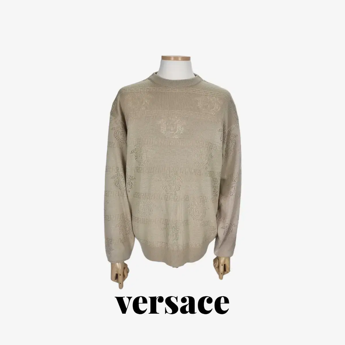 (Authentic) 90s Gianni Versace Knitted Mesh Round Knit VERSACE