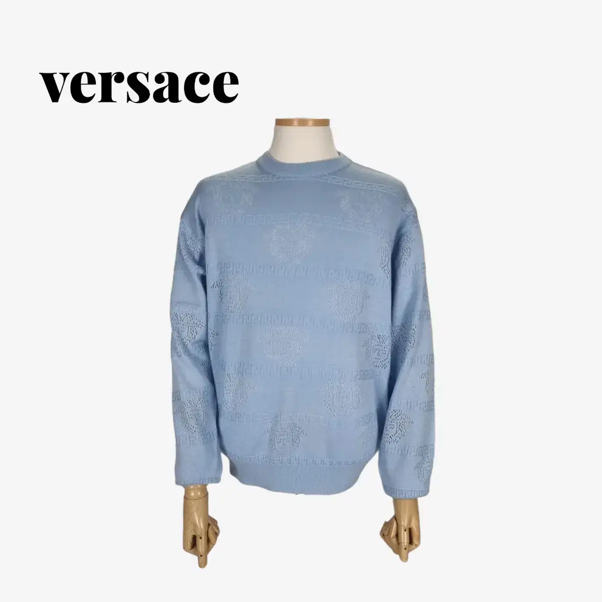 (정품) 90s 지아니베르사체 니트 베르사체 망사라운드니트 versace