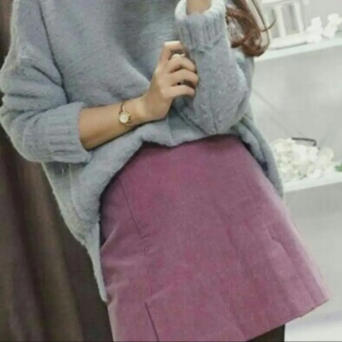 A colorful A-line skirt