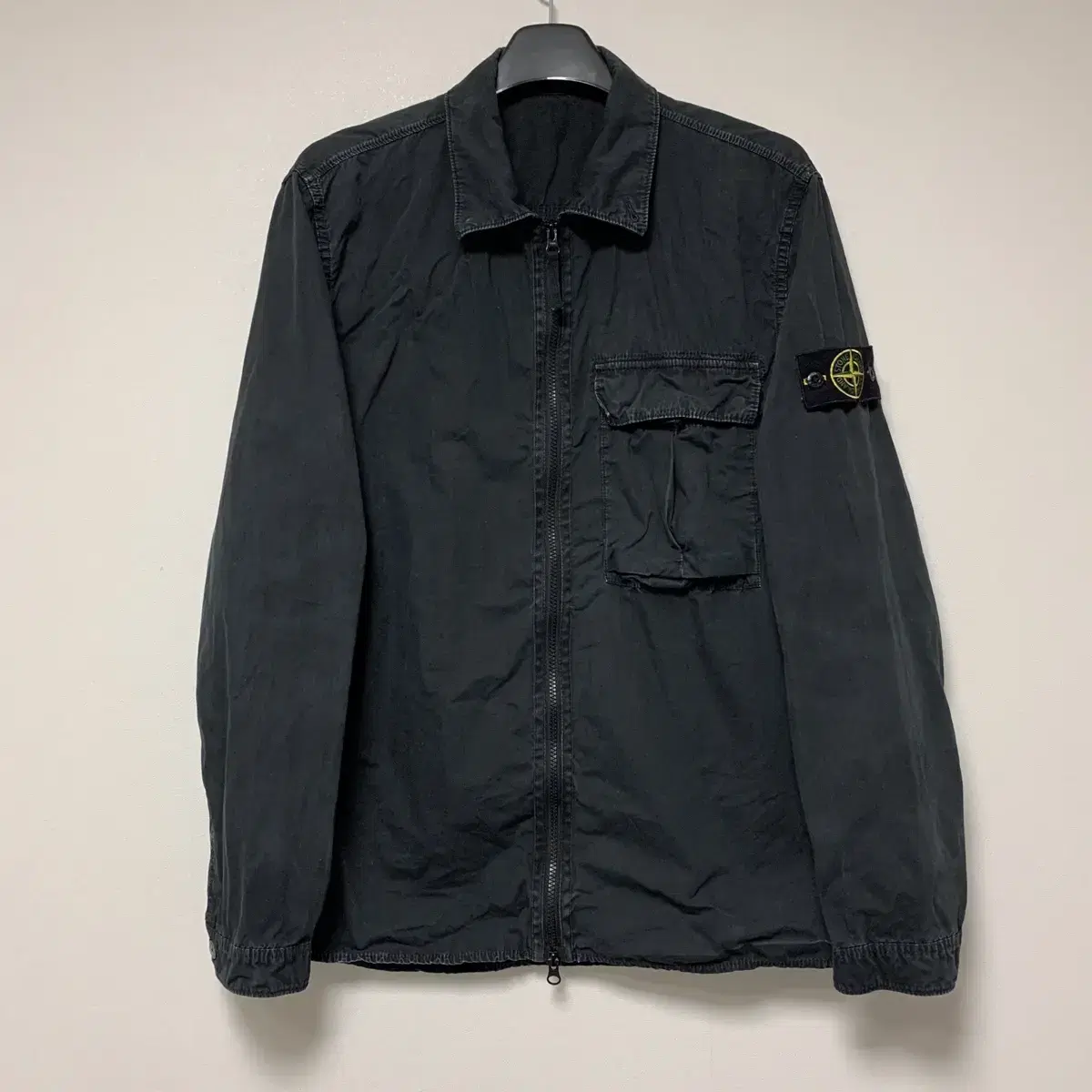 [XL]Stone Island19FWOld EffectsOvershirtBlack