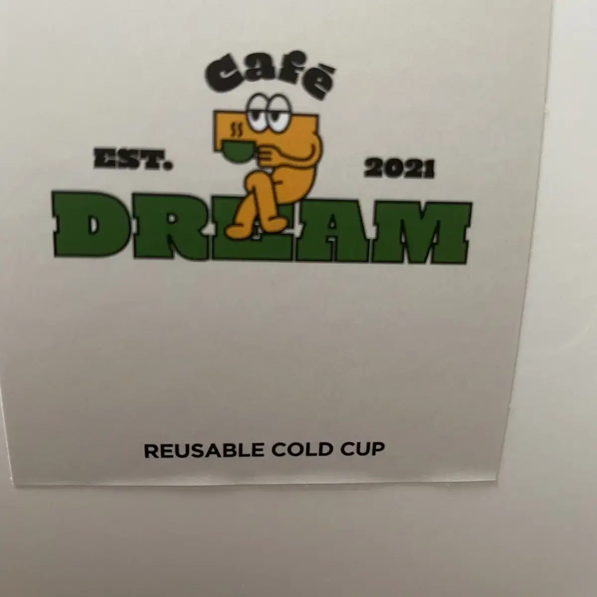 Dream Cafe mark sealed Reusable cups (photocard)