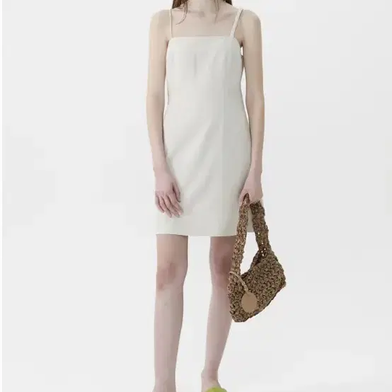 더오픈프로덕트 STRAP SLIP DRESS, IVORY