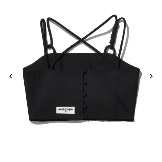 [새상품] 미스치프 tailored strap top_black