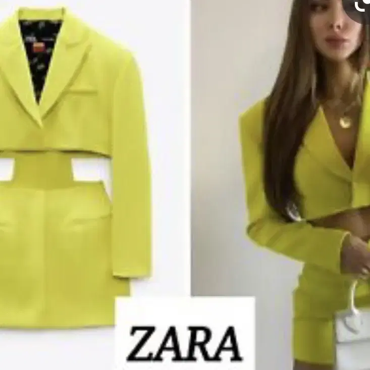 L /zara 자라 퍼플매거진 컷아웃 블레이저169,000-69,000