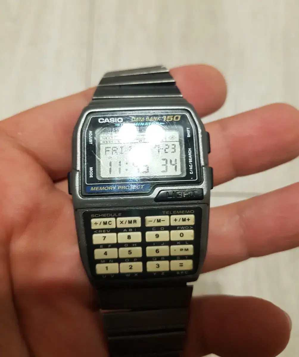 정품 카시오 데이타뱅크150 DBC-150 메탈시계 브랜드 중고거래