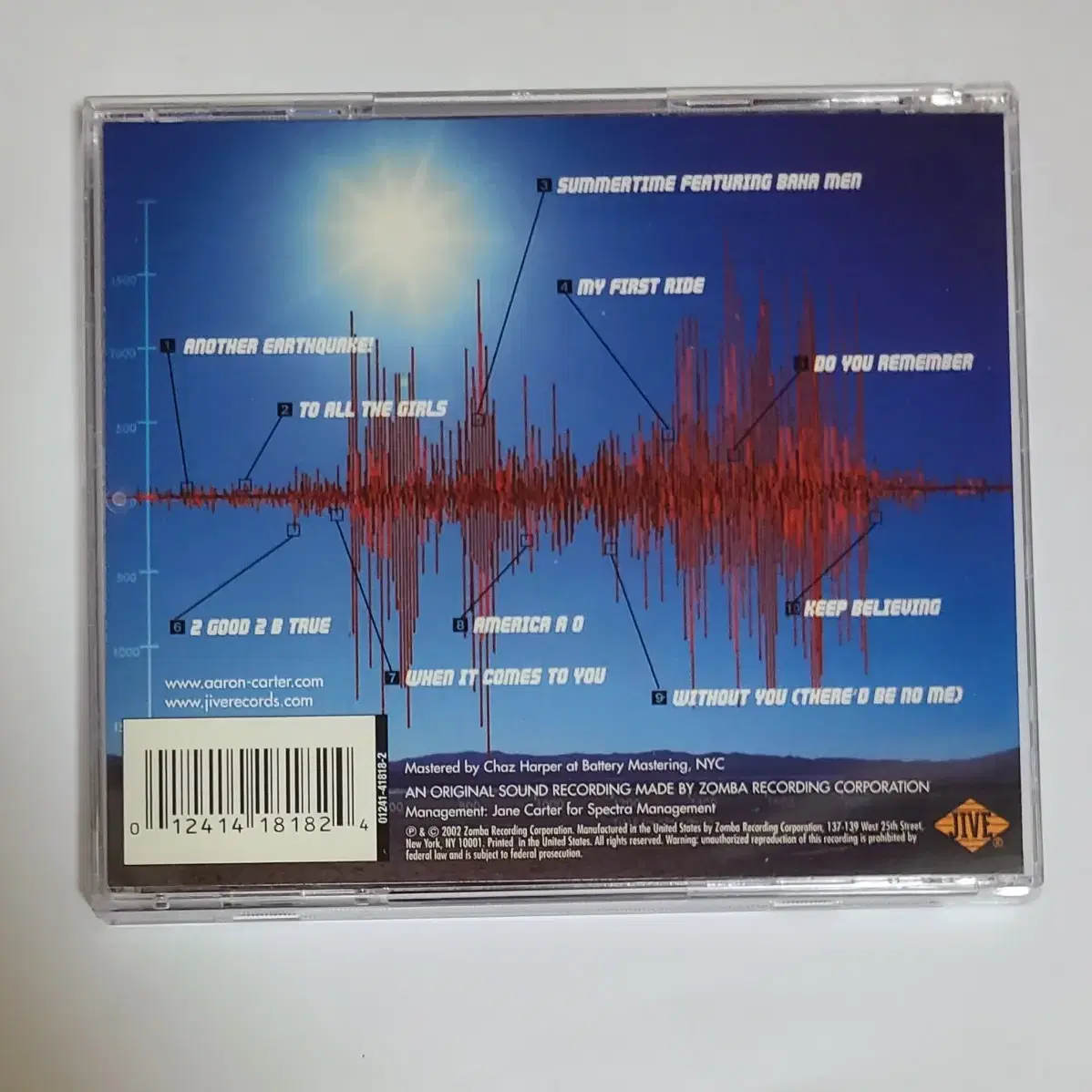 아론 카터 Another Earthquake 앨범 시디 CD