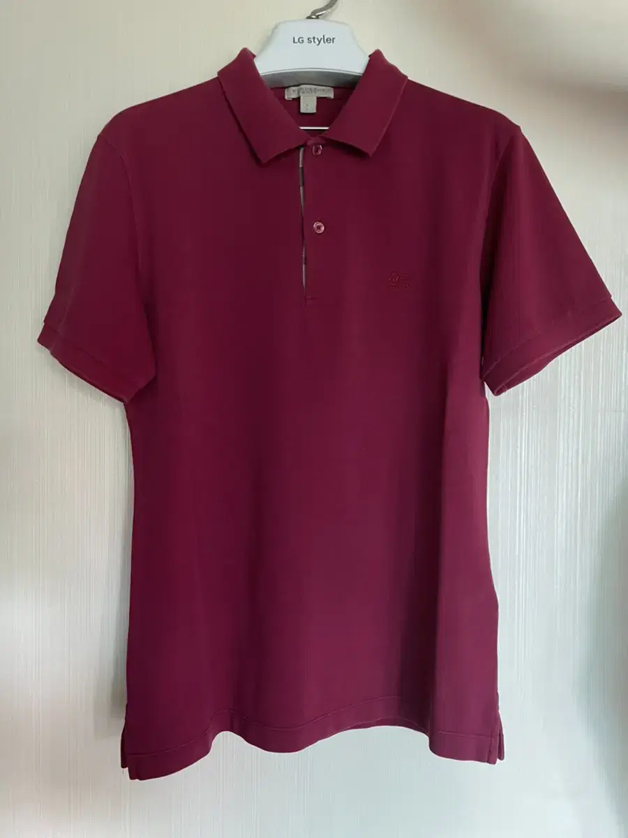 (Genuine)Burberry Burgundy PK Short Sleeve