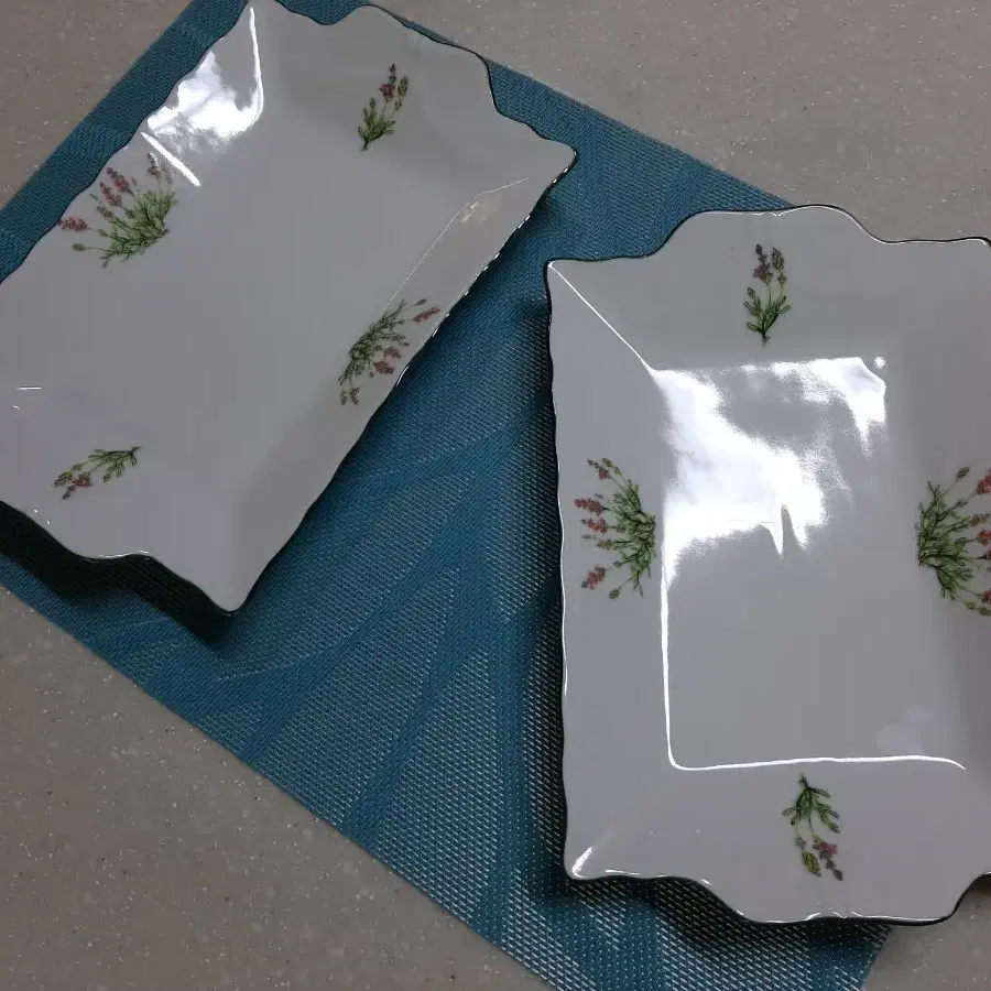 접시 fine new bone China 사각 도자기