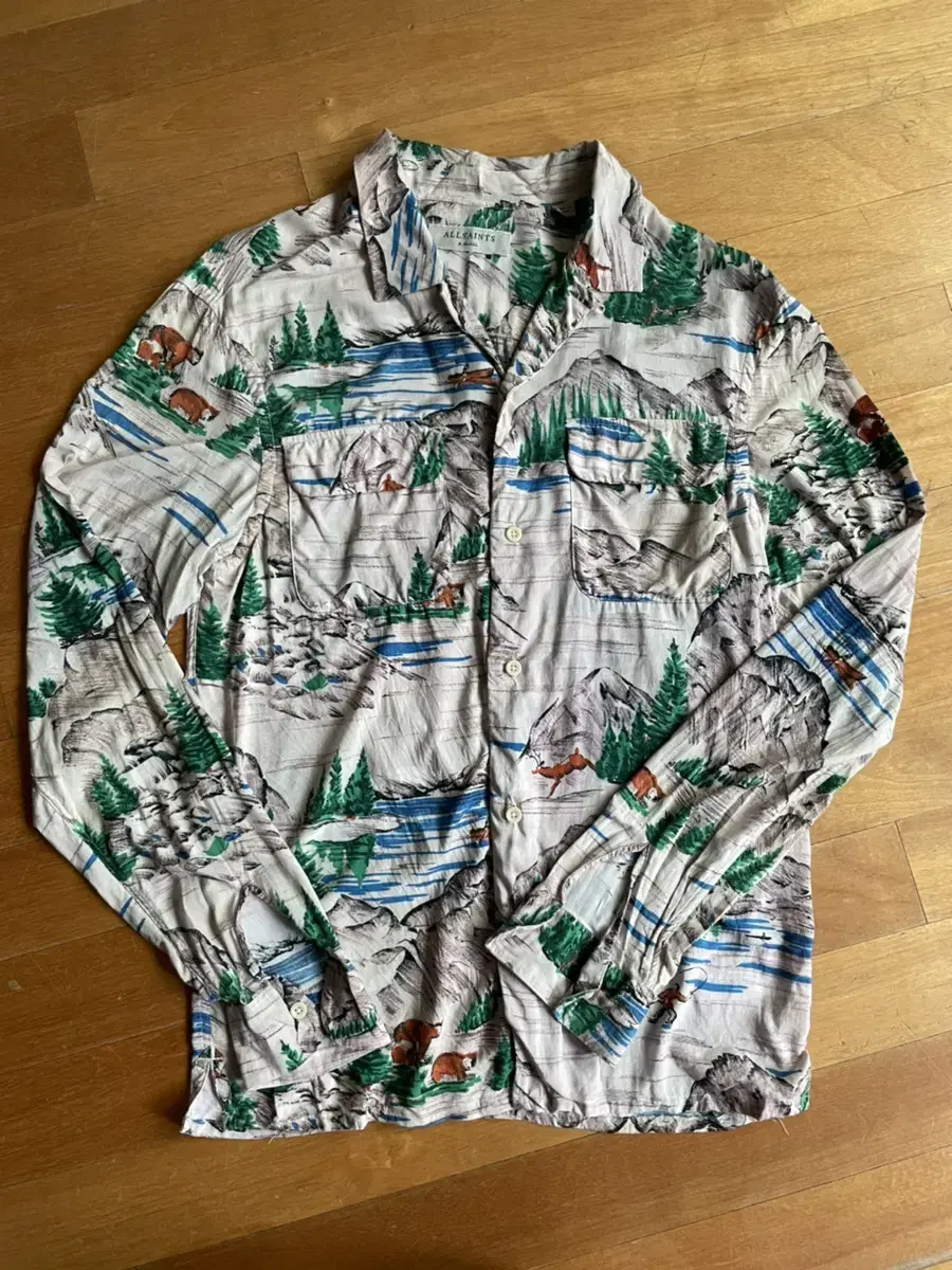 All Saints Hawaiian Viscose Shirt Xsmall from USA