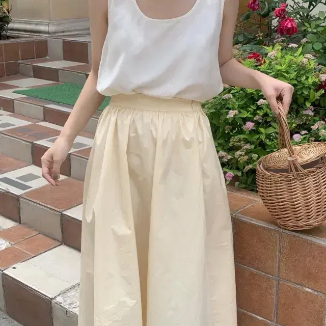 위드아웃썸머 villa blouse ivory