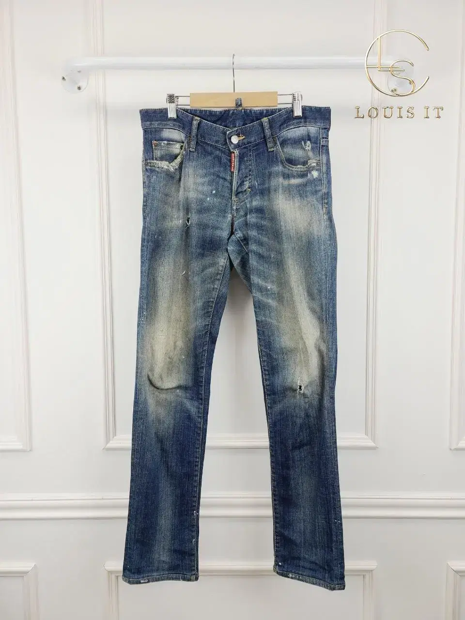 [44] Descended2 Red Painted Carriage Slim Jeans