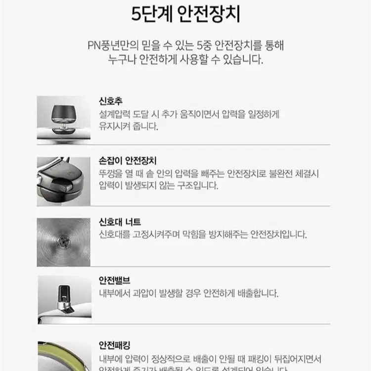 새상품 무배)PN풍년 마레 통5중 바이브 IH 압력솥 6L 10인용