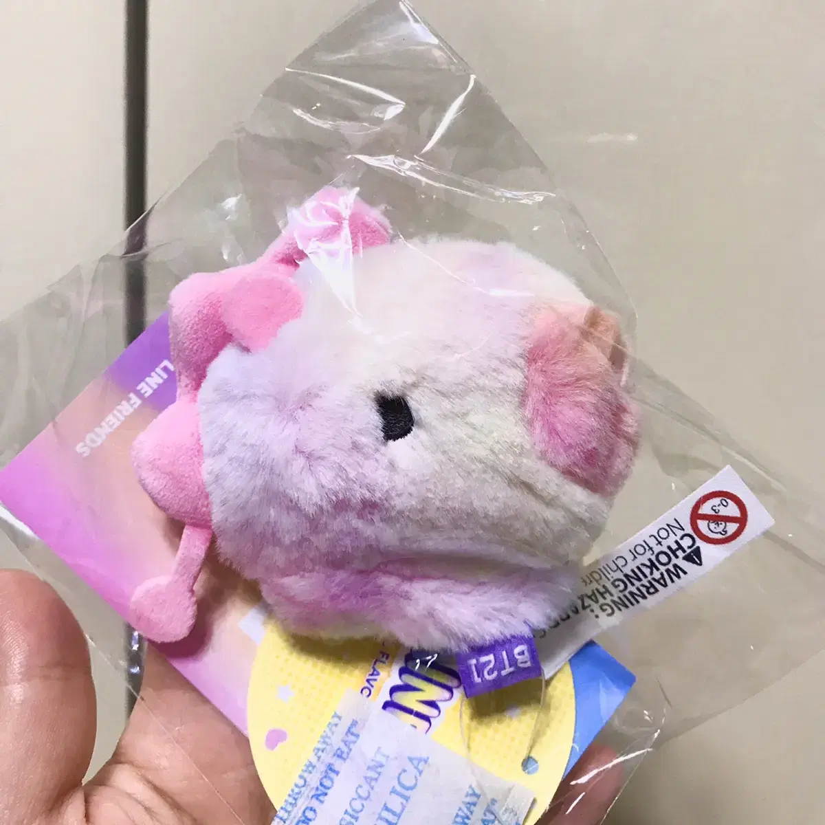 BT21 레인보우 플랫퍼 백참 인형 망이 Rainbow mang 양도