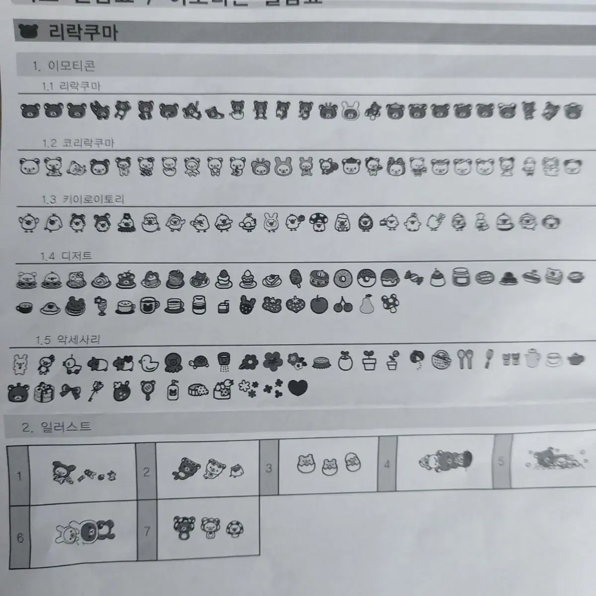 리락쿠마 라벨스티커 커미션